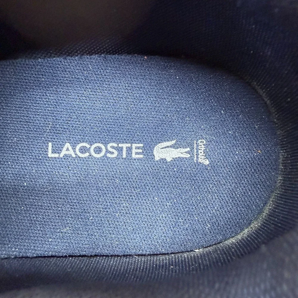 Lacoste Marina Casual Sneakers Mens 12 Navy Blue Lifestyle Everyday Travel
